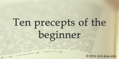10 precepts of the beginner